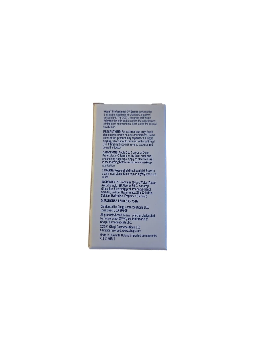 NIP Obagi Professional Vitamin C Serum 20% L Ascorbic Acid 3x Sample .17OZ 5mL